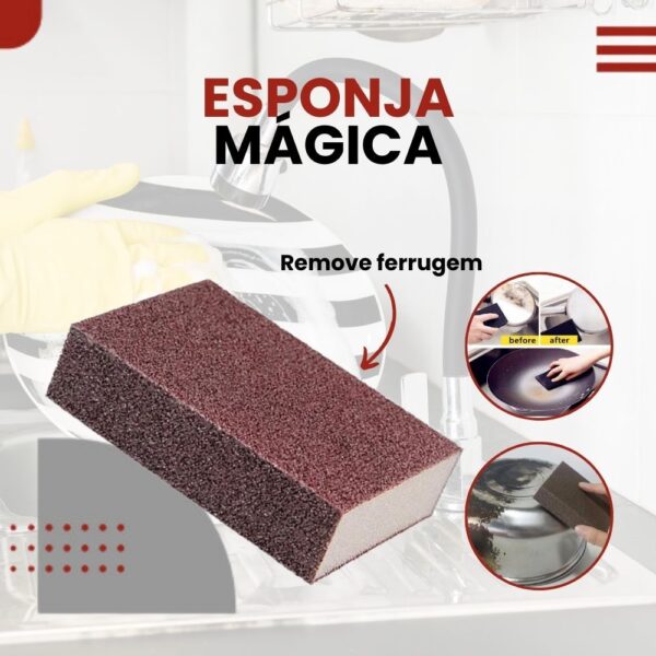 Esponja Mágica Limpa Forno Panelas Inox Removedor Ferrugem Limpeza Pesada