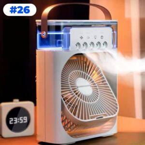 Mini umidificador Ventilador Portátil Carregável Potente Turbo Silencioso