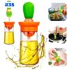 Porta azeite Dispenser Oleo Azeite Vinagre Com Pincel Culinário De Silicone