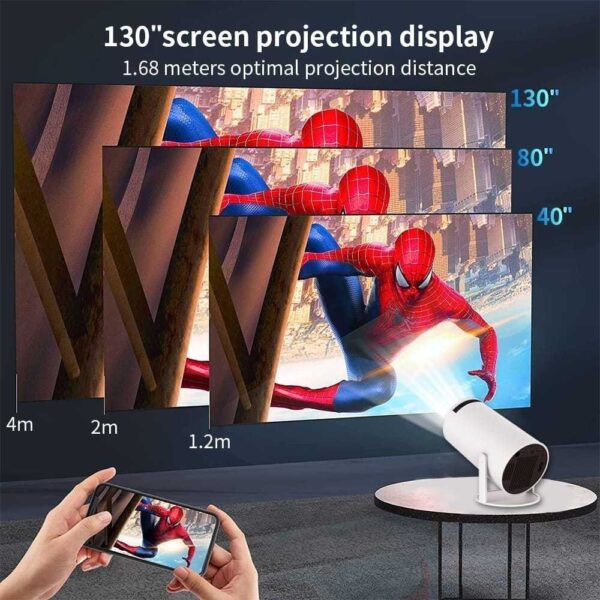 Projetor 4K HD 150 Polegadas Celular, Tv B0x, Xbox, PS, Pc, Wifi HY300 Pro Magcubic