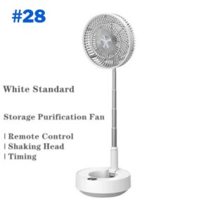 Ventilador Telescópico dobrável Retrátil, Portátil e Controle Remoto